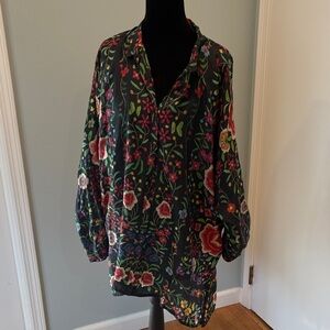 Johnny Was Floral Patterned Blouse